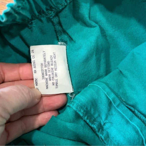 Vintage 80’s Cherokee elastic waist mom teal shorts-12 made in USA - Picture 6 of 8